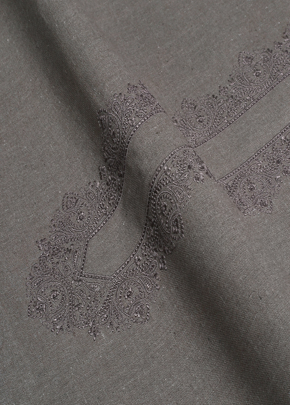 Wasaya by Fabrich Men Unstitched Embroidered Khaddar 2 Piece Suit Pewter Dust Winter Collection
