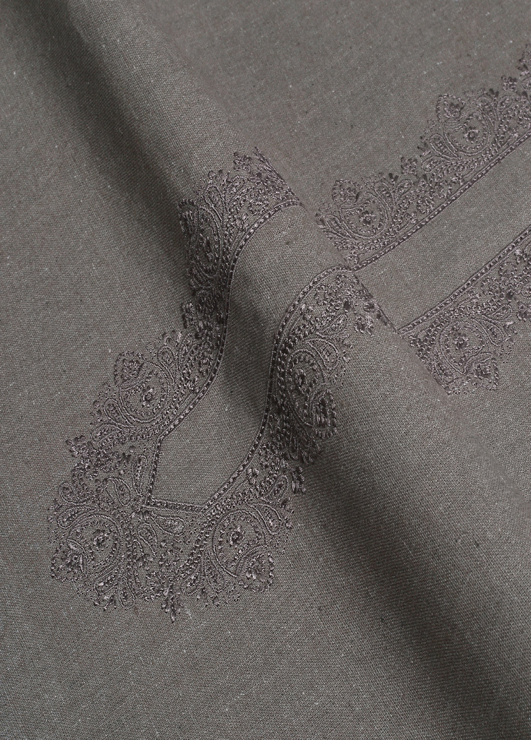 Wasaya by Fabrich Men Unstitched Embroidered Khaddar 2 Piece Suit Pewter Dust Winter Collection