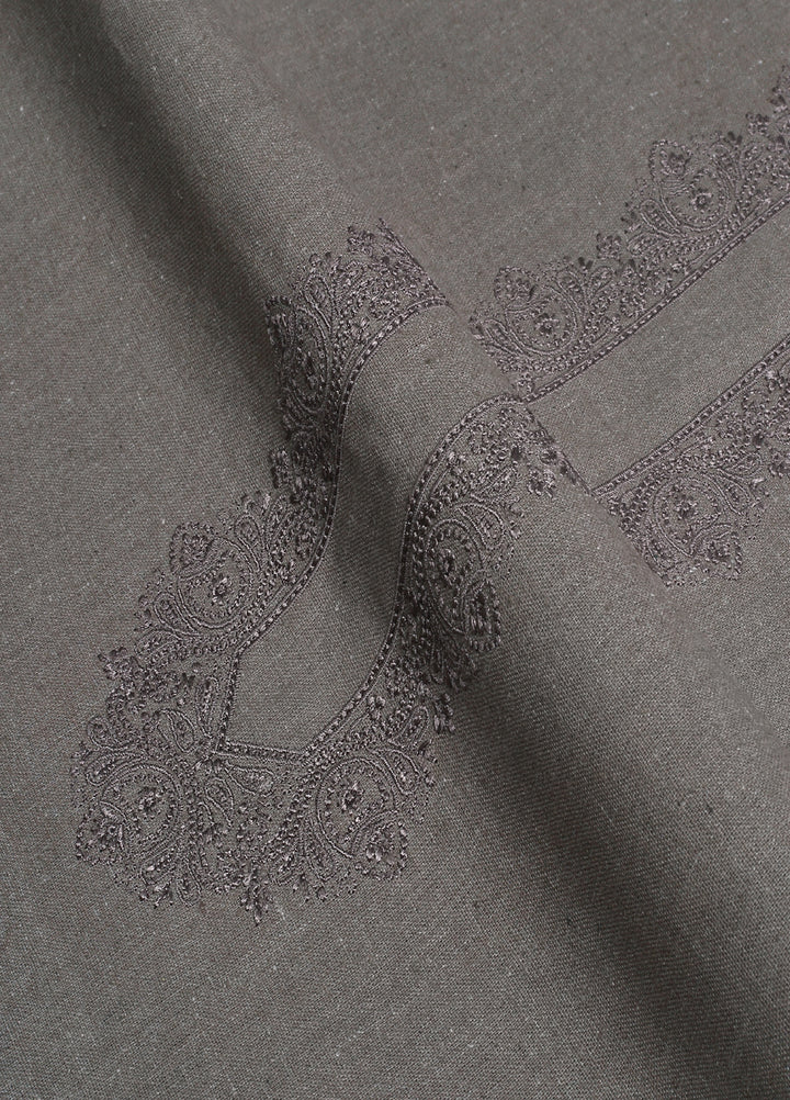 Wasaya by Fabrich Men Unstitched Embroidered Khaddar 2 Piece Suit Pewter Dust Winter Collection