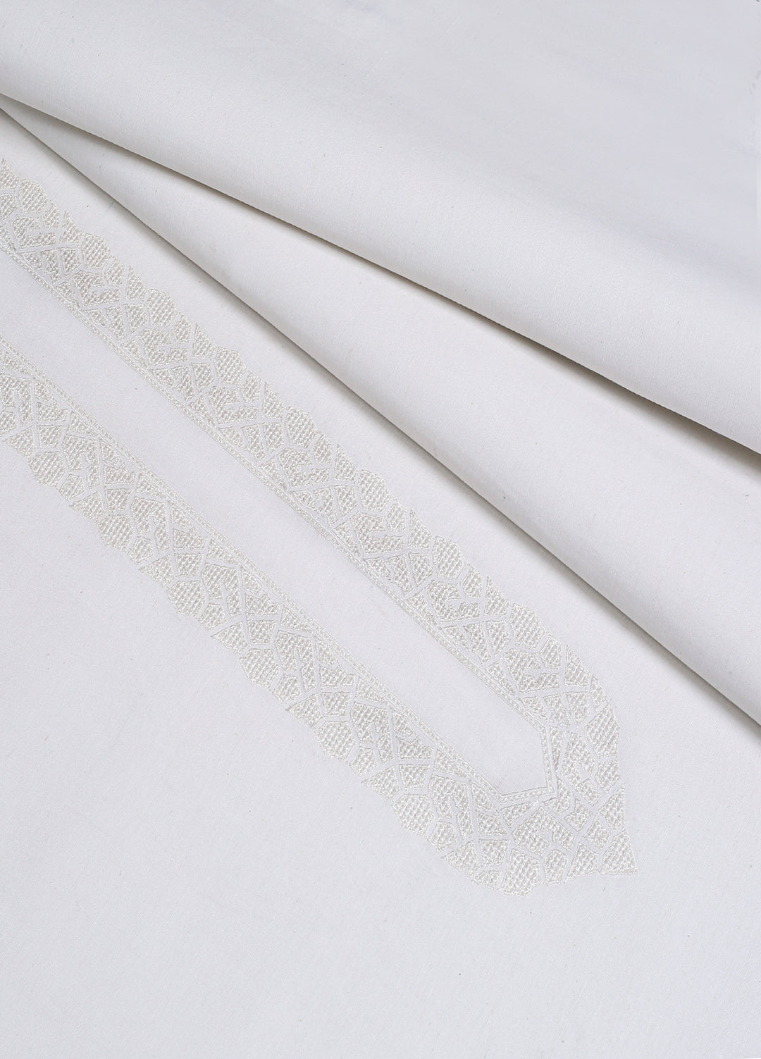 Wasaya by Fabrich Men Unstitched Embroidered Karandi Silk 2 Piece Suit Off-White Winter Collection