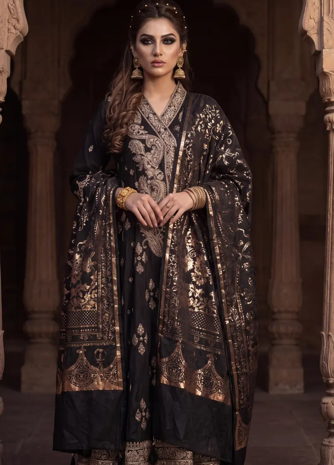 Salitex Unstitched Embroidered Raw Silk 3 Piece Suit WP7L3PEF463 Festive Collection