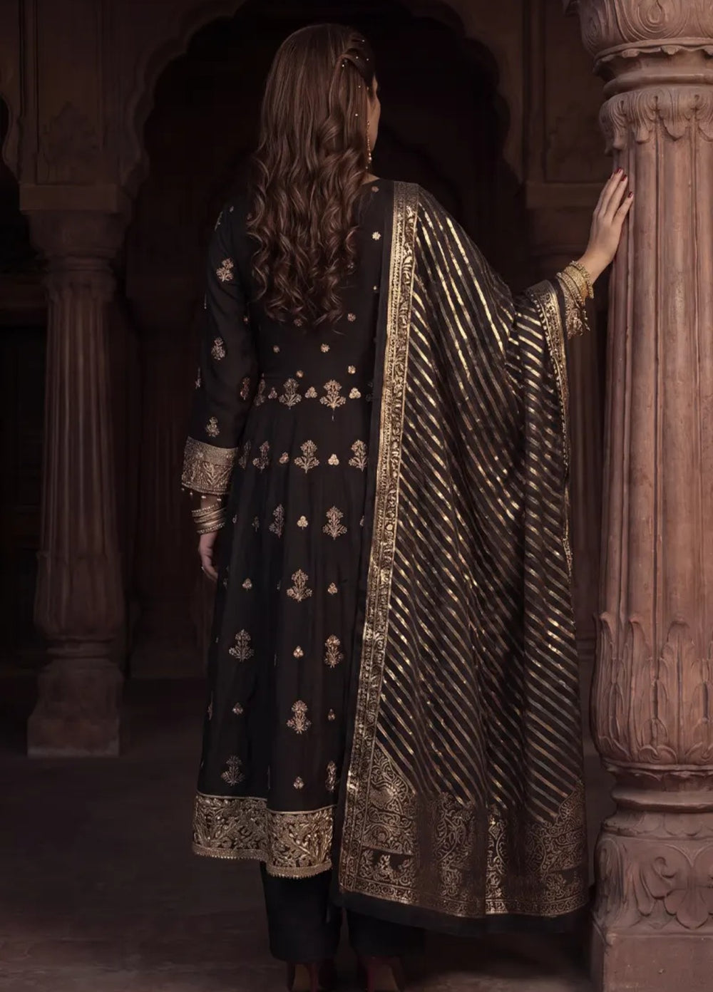 Salitex Unstitched Embroidered Raw Silk 3 Piece Suit WP7L3PEF463 Festive Collection