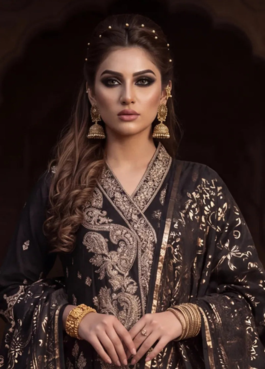 Salitex Unstitched Embroidered Raw Silk 3 Piece Suit WP7L3PEF463 Festive Collection