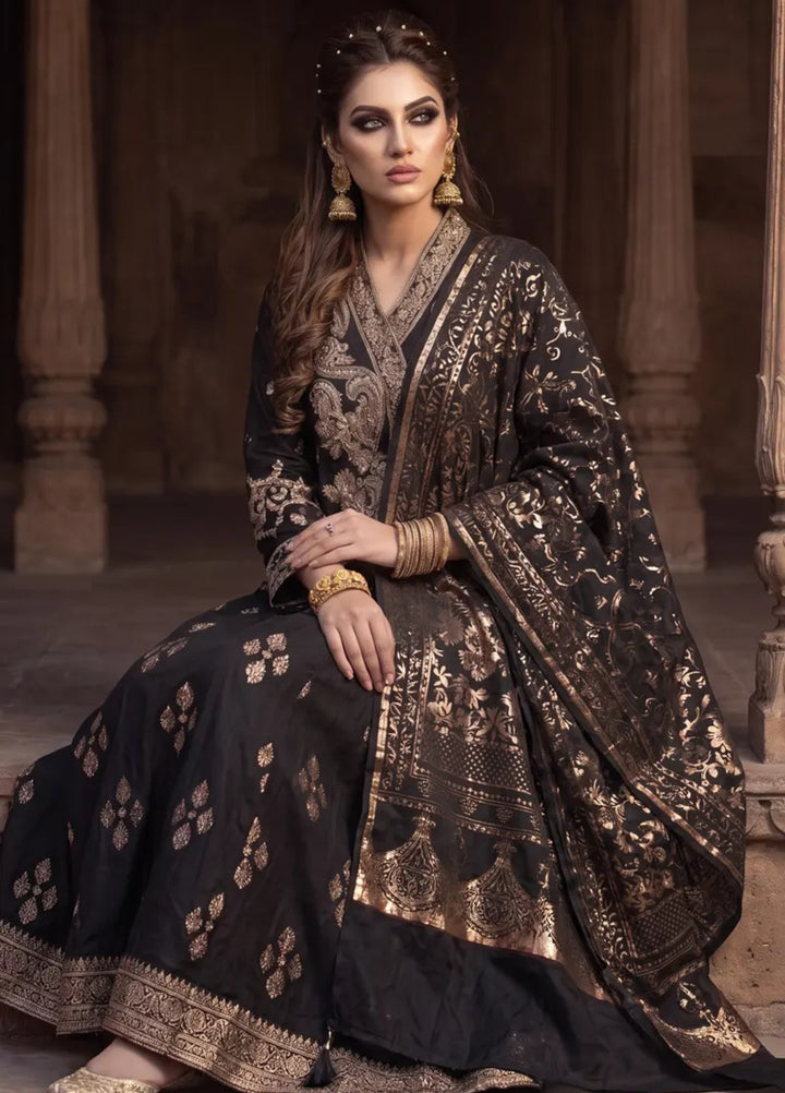 Salitex Unstitched Embroidered Raw Silk 3 Piece Suit WP7L3PEF463 Festive Collection