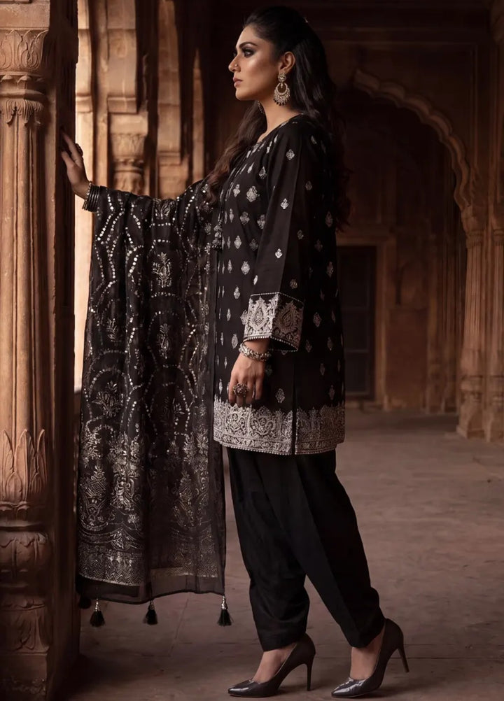 Salitex Unstitched Embroidered Raw Silk 3 Piece Suit WP7L3PEF466 Festive Collection