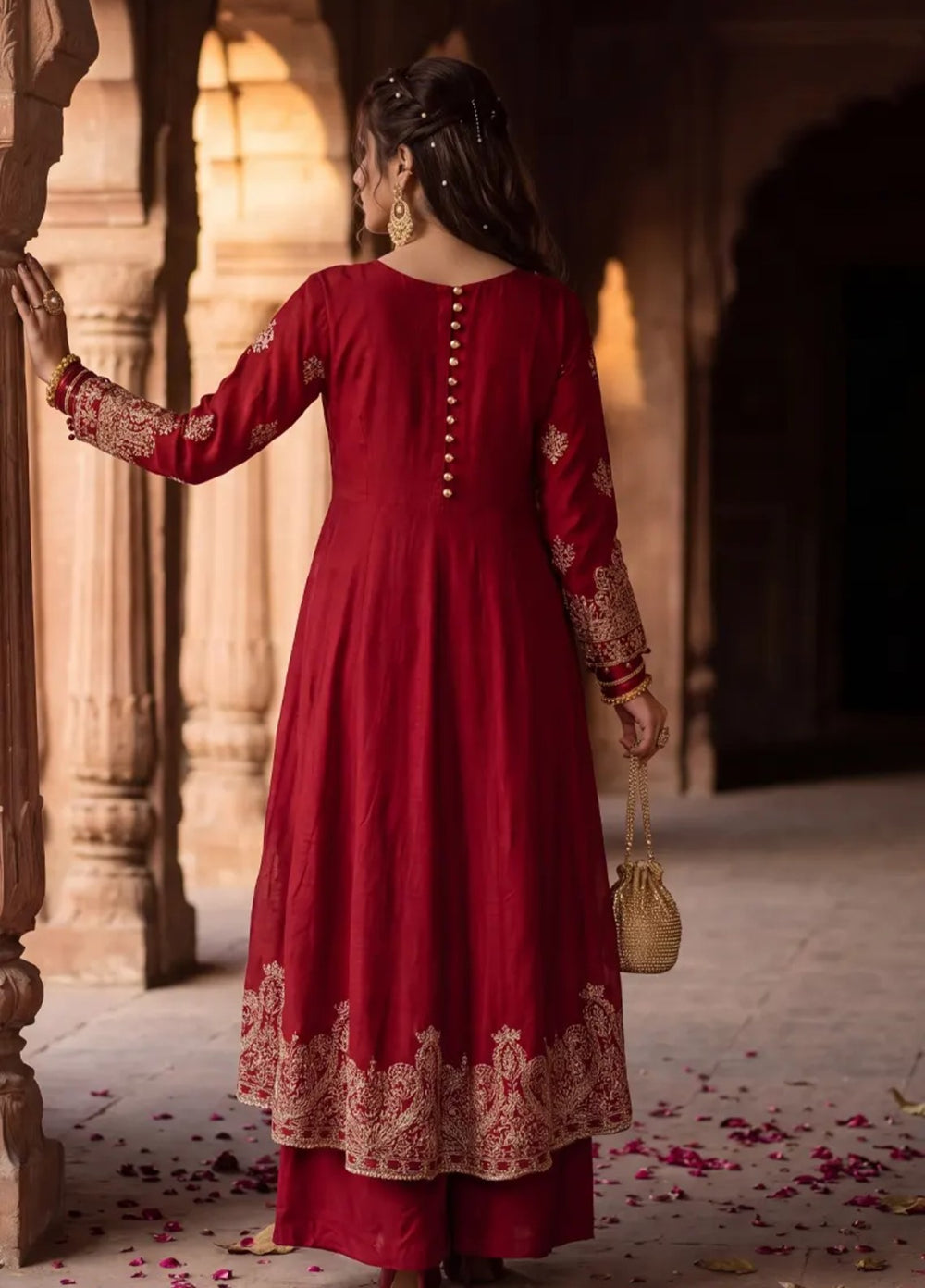 Salitex Unstitched Embroidered Raw Silk 3 Piece Suit WP7L3PEF469 Festive Collection