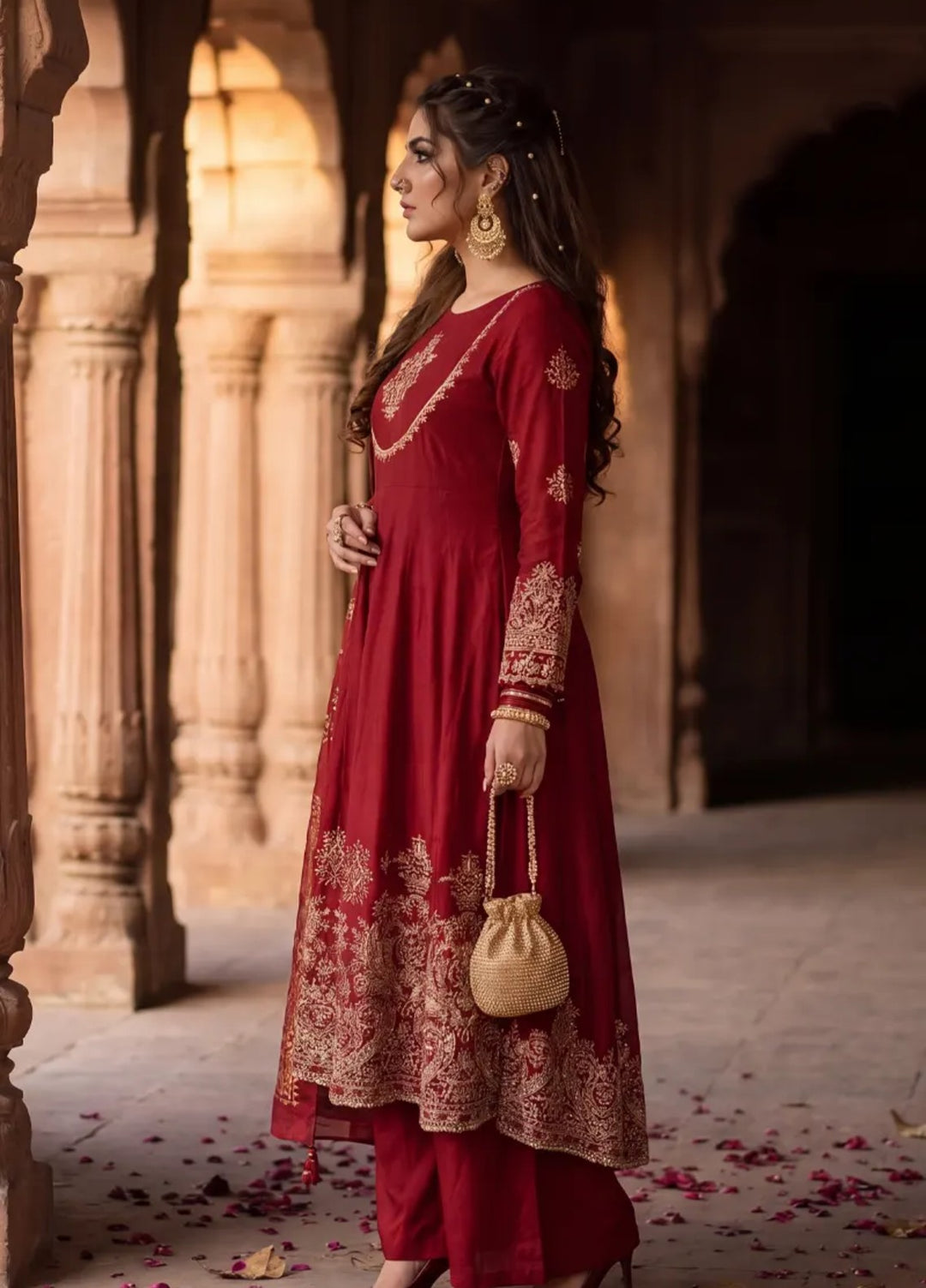 Salitex Unstitched Embroidered Raw Silk 3 Piece Suit WP7L3PEF469 Festive Collection