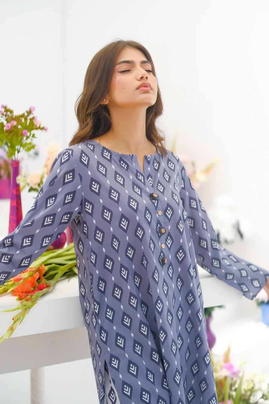 Dhaga Women Pret Printed 2 Piece Lawn Matching Separate FW24DSP0017 - Summer Collection