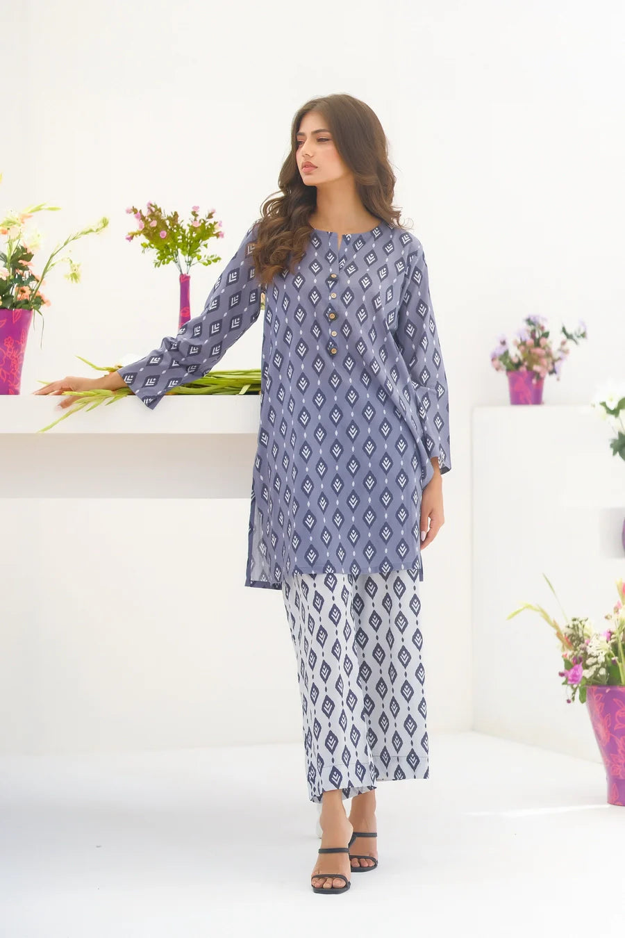 Dhaga Women Pret Printed 2 Piece Lawn Matching Separate FW24DSP0017 - Summer Collection