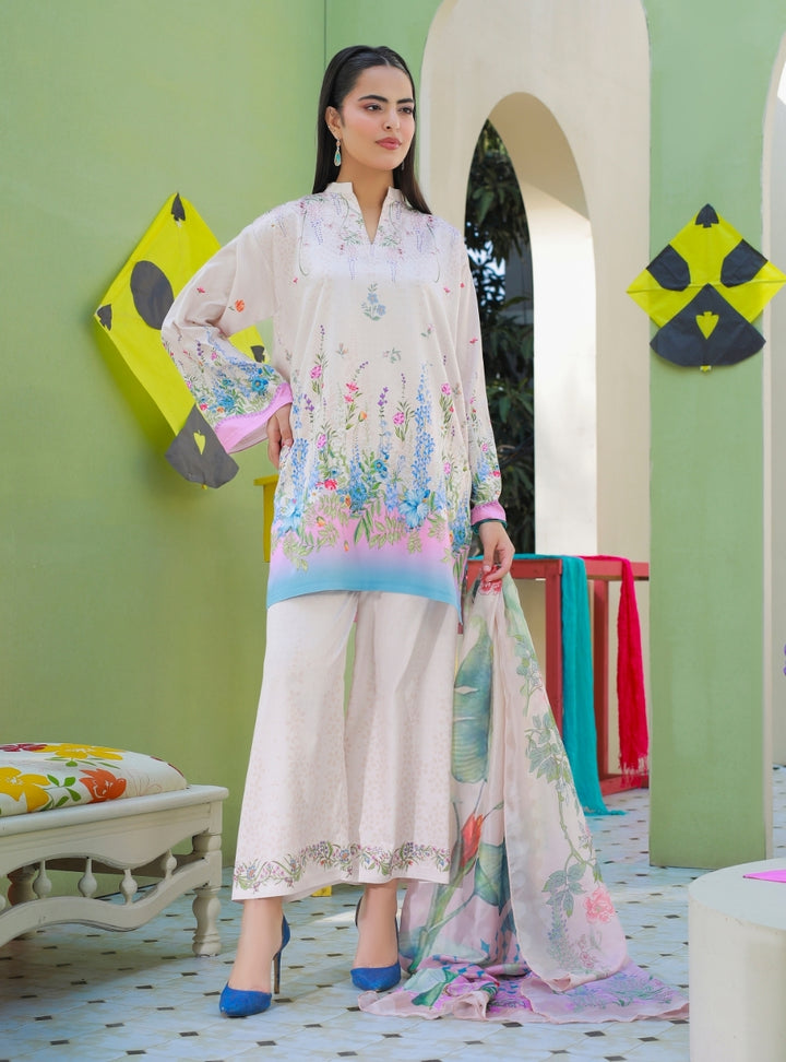 Printnation by Anayra Amal RTW Printed Poly Raw Silk 3 Piece Soft Static - Casual Collection