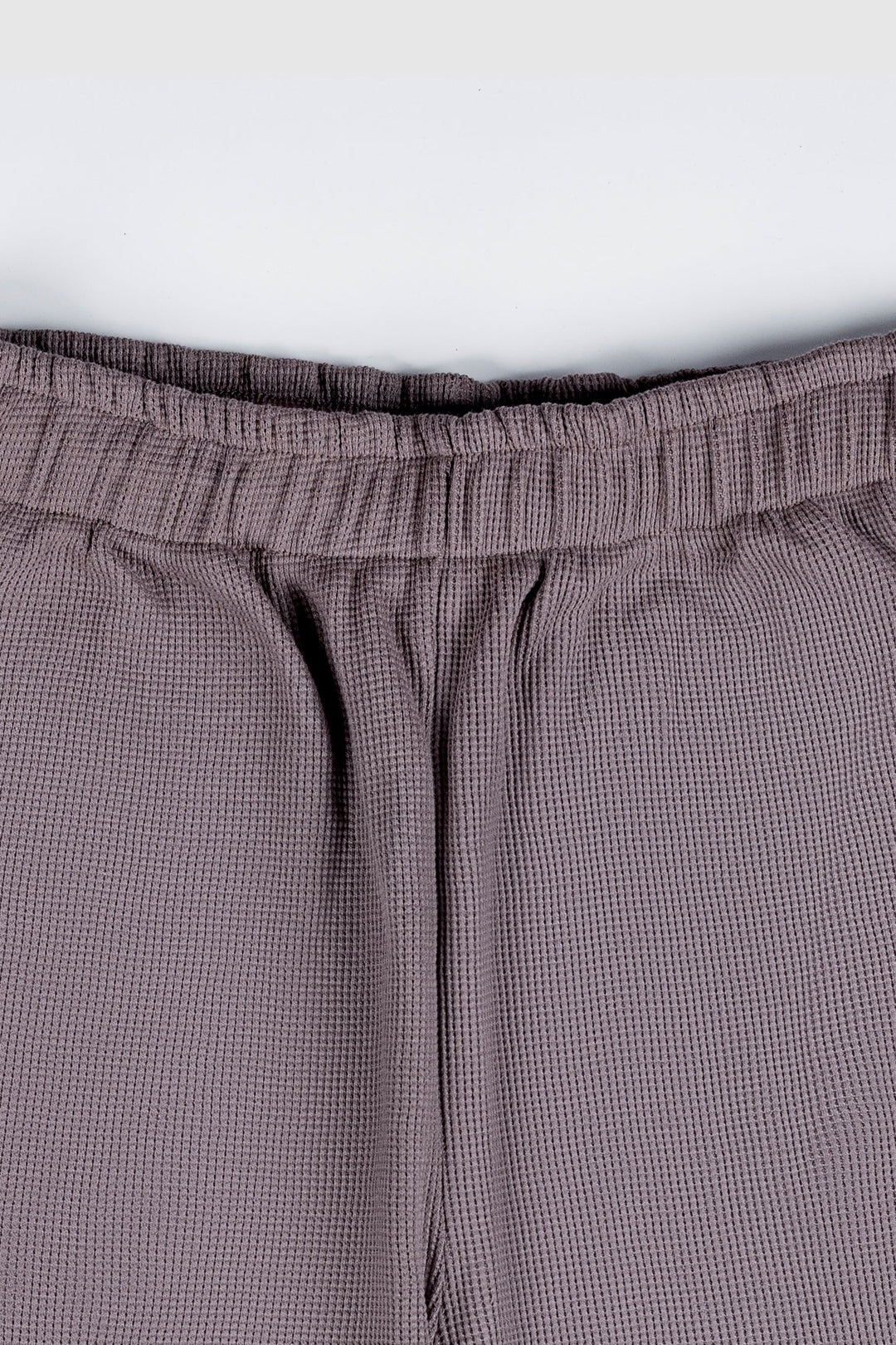 Muraqsh Ready To Wear Solids Waffle Men British Tan Textured Shorts with Hidden Drawstring ABD-BTWSHS - Summer Collection