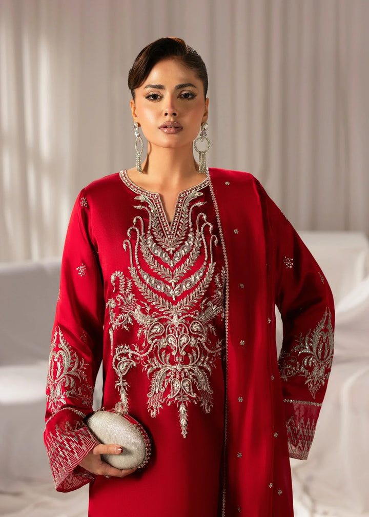 Celeste by Jamni RTW Embroidered Sheesh Silk 3 Piece Suit AMBER Festive Collection