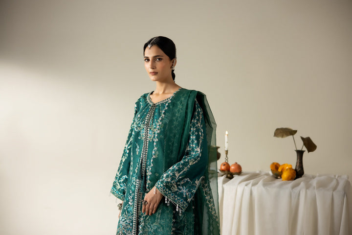 Lune Des Fleurs by Enzo RTW Embroidered Korean Silk 3 Piece Suit MIRELLE Festive Collection