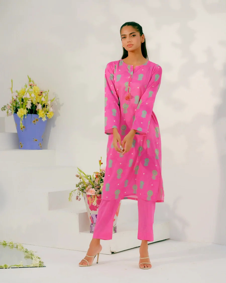 Dhaga Women Pret Printed 2 Piece Lawn Matching Separate FW24DSP0019 - Summer Collection