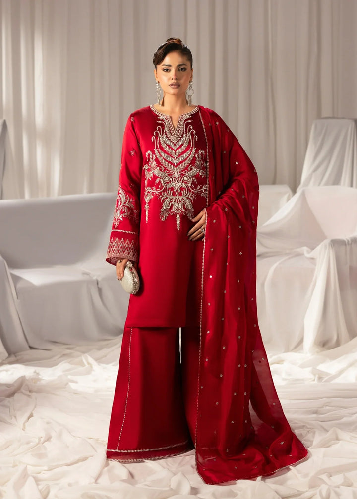 Celeste by Jamni RTW Embroidered Sheesh Silk 3 Piece Suit AMBER Festive Collection