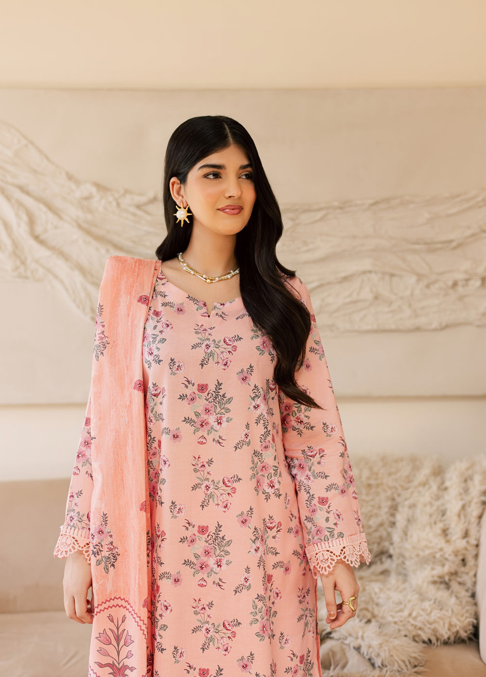 Sufya by Rashid Textiles Unstitched Printed Lawn 3 Piece Suit RT26ULS 3716 - Casual Collection