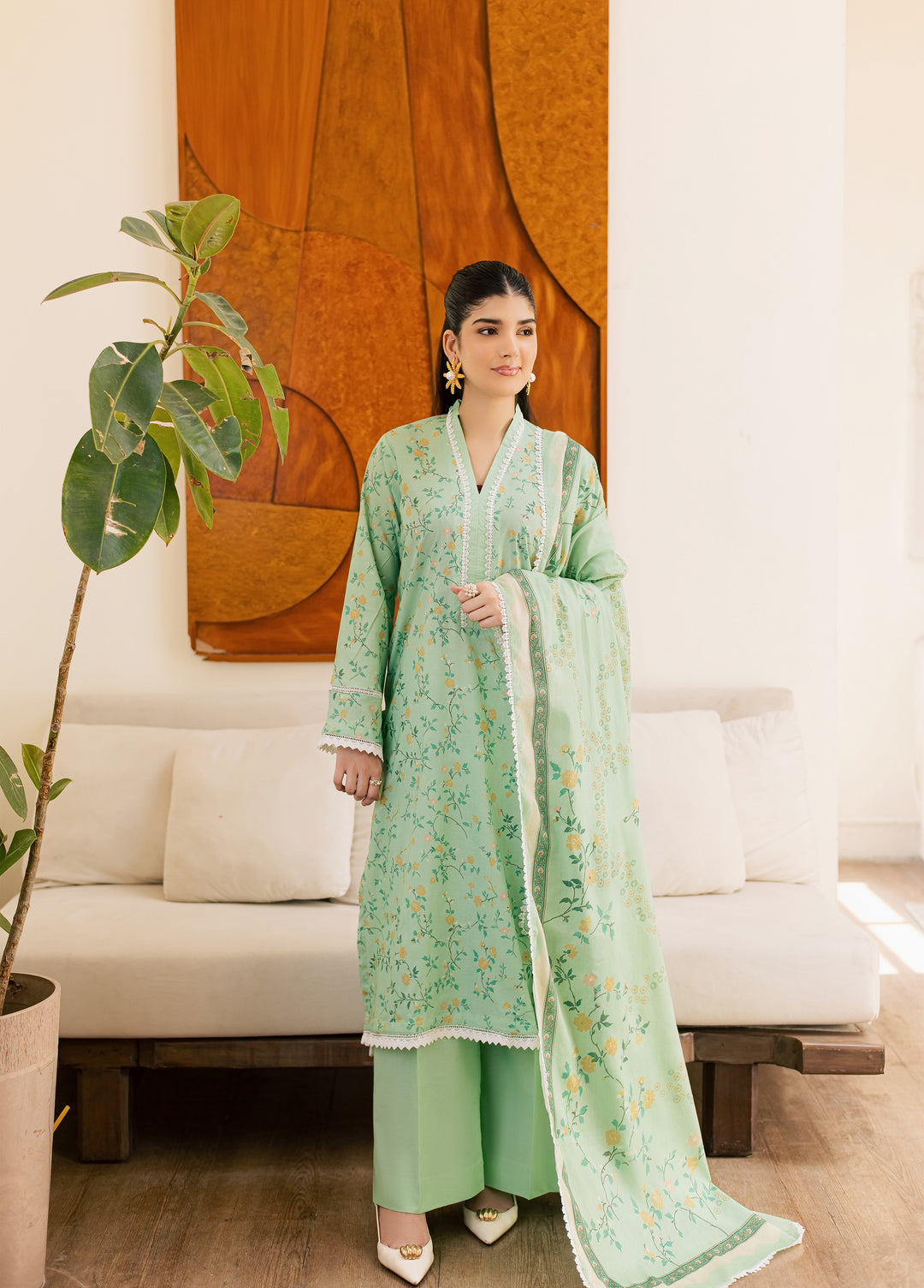 Sufya by Rashid Textiles Unstitched Printed Lawn 3 Piece Suit RT26ULS 3717 - Casual Collection
