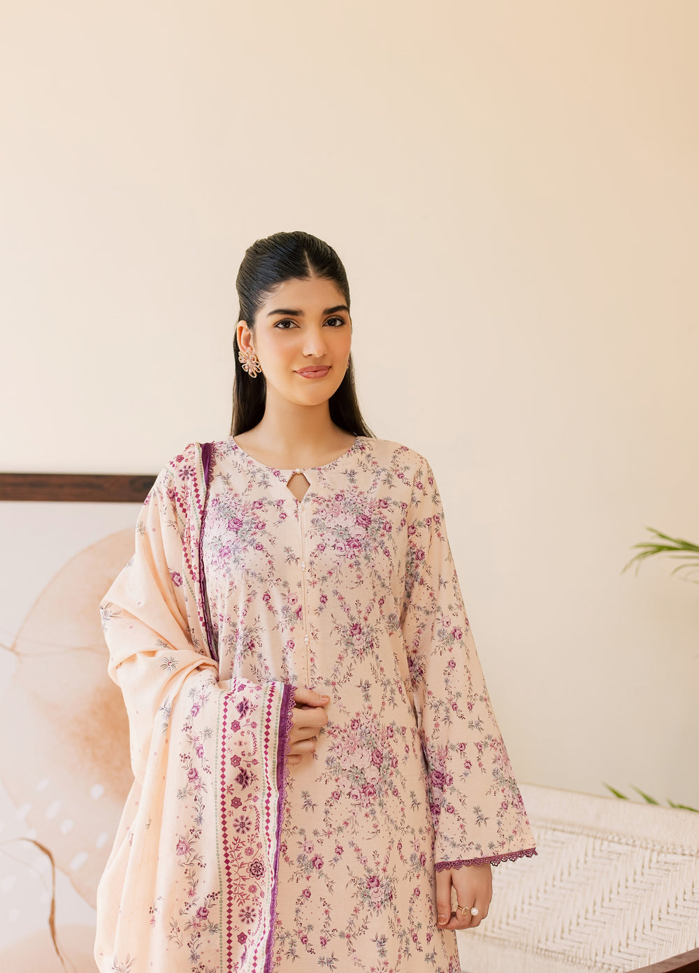 Sufya by Rashid Textiles Unstitched Printed Lawn 3 Piece Suit RT26ULS 3714 - Casual Collection