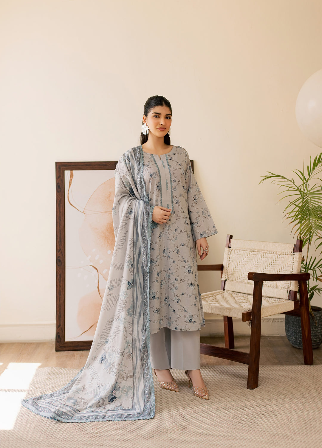 Sufya by Rashid Textiles Unstitched Printed Lawn 3 Piece Suit RT26ULS 3718 - Casual Collection