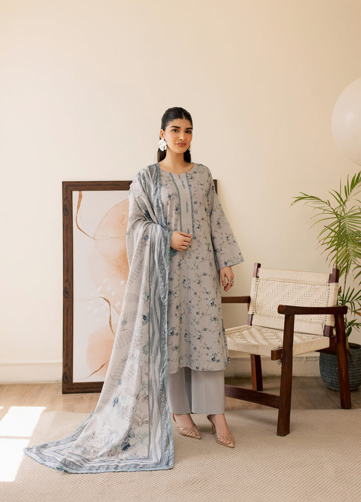 Sufya by Rashid Textiles Unstitched Printed Lawn 3 Piece Suit RT26ULS 3718 - Casual Collection
