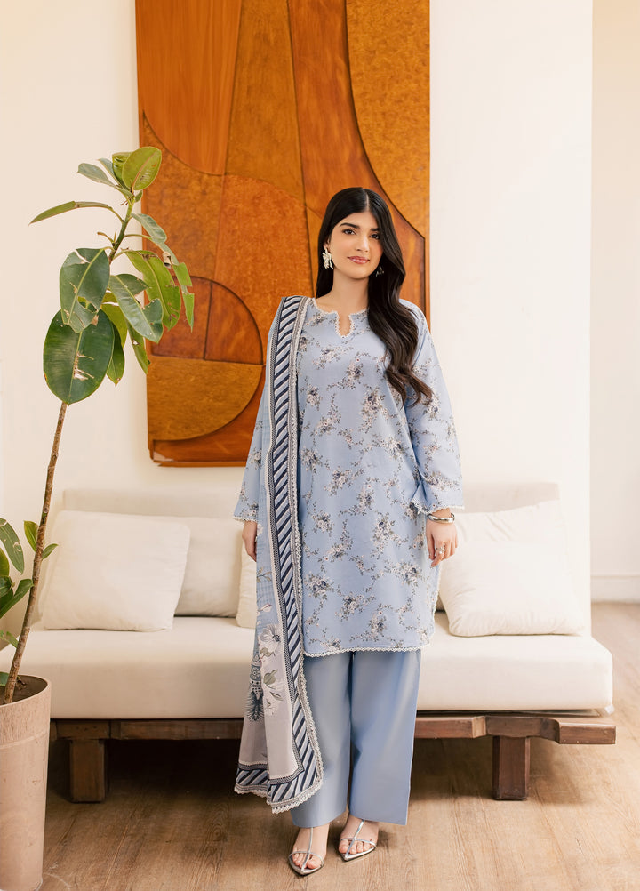 Sufya by Rashid Textiles Unstitched Printed Lawn 3 Piece Suit RT26ULS 3713 - Casual Collection