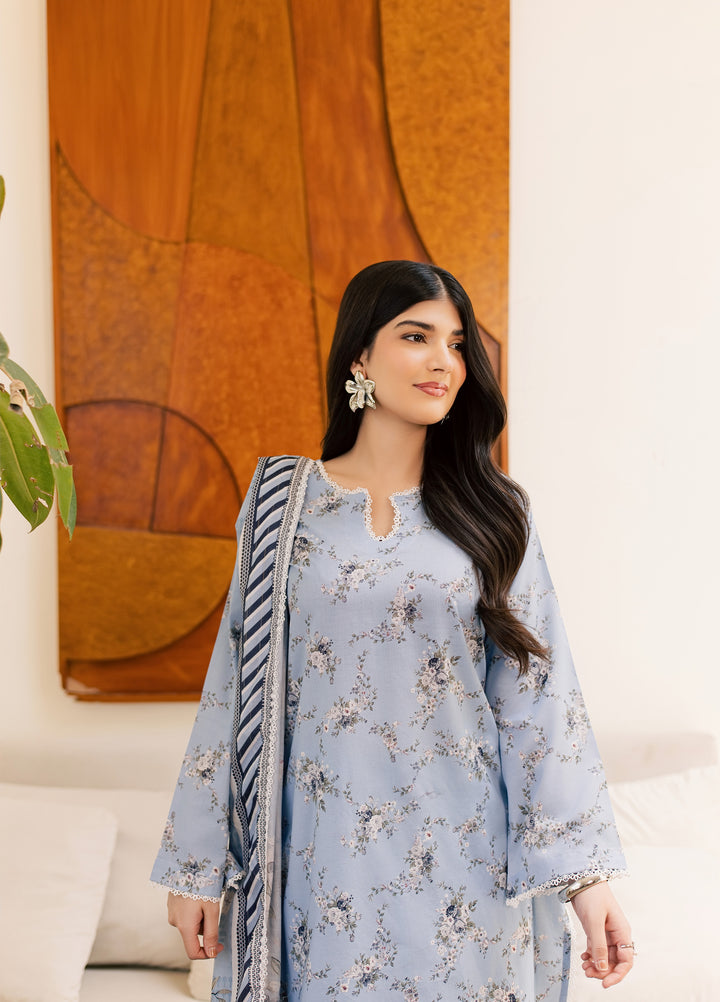 Sufya by Rashid Textiles Unstitched Printed Lawn 3 Piece Suit RT26ULS 3713 - Casual Collection
