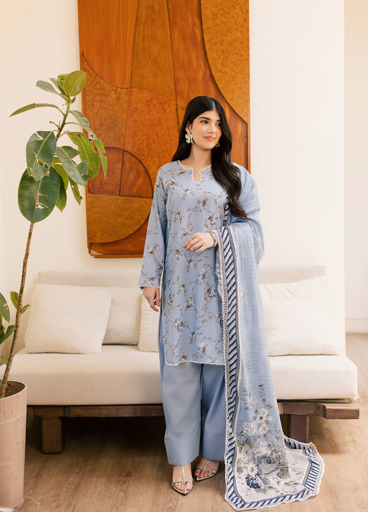Sufya by Rashid Textiles Unstitched Printed Lawn 3 Piece Suit RT26ULS 3713 - Casual Collection