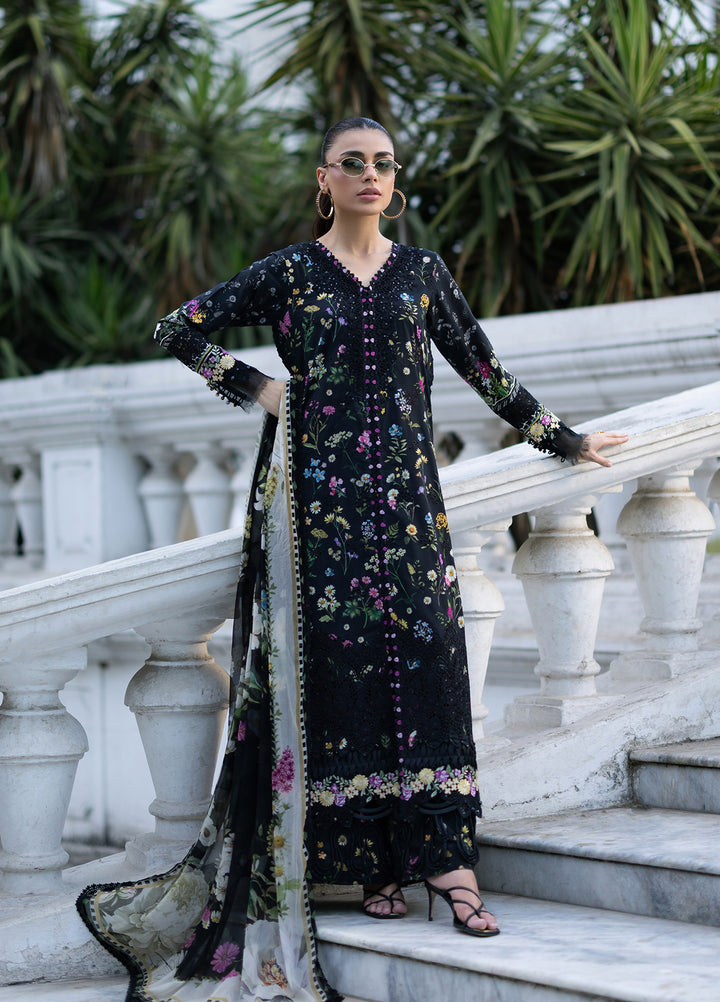 Signature by Elaf Unstitched Embroidered Lawn 3 Piece Suit EL26USLE Sasha ESG-2B - Eid Collection