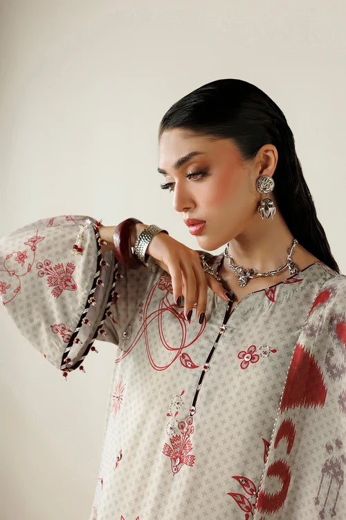 Orlina by Jazmin Unstitched Printed Rawsilk 3 Piece Suit JZ26UO OR26-D06 - Festive Collection