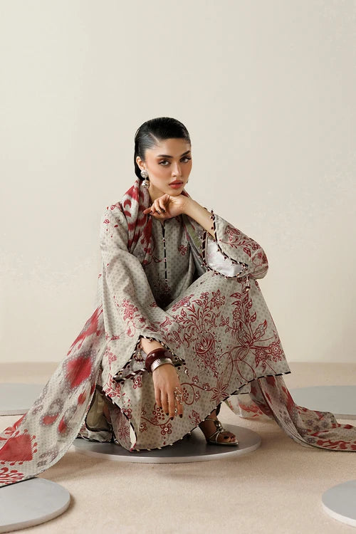 Orlina by Jazmin Unstitched Printed Rawsilk 3 Piece Suit JZ26UO OR26-D06 - Festive Collection