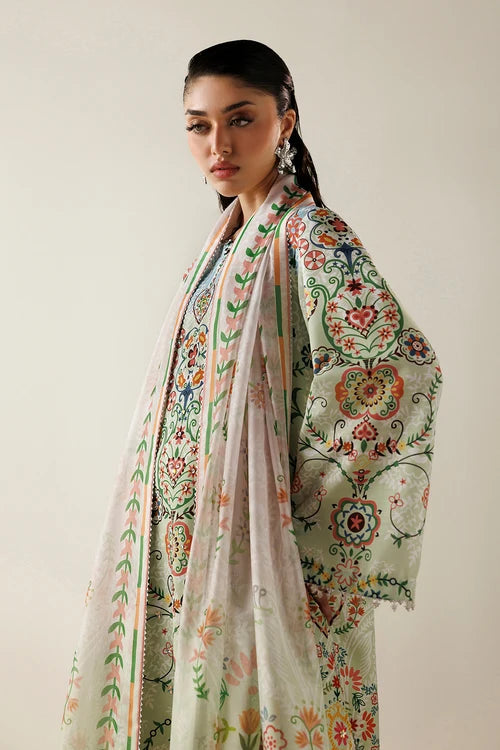 Orlina by Jazmin Unstitched Printed Rawsilk 3 Piece Suit JZ26UO OR26-D10 - Festive Collection