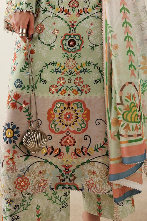Orlina by Jazmin Unstitched Printed Rawsilk 3 Piece Suit JZ26UO OR26-D10 - Festive Collection