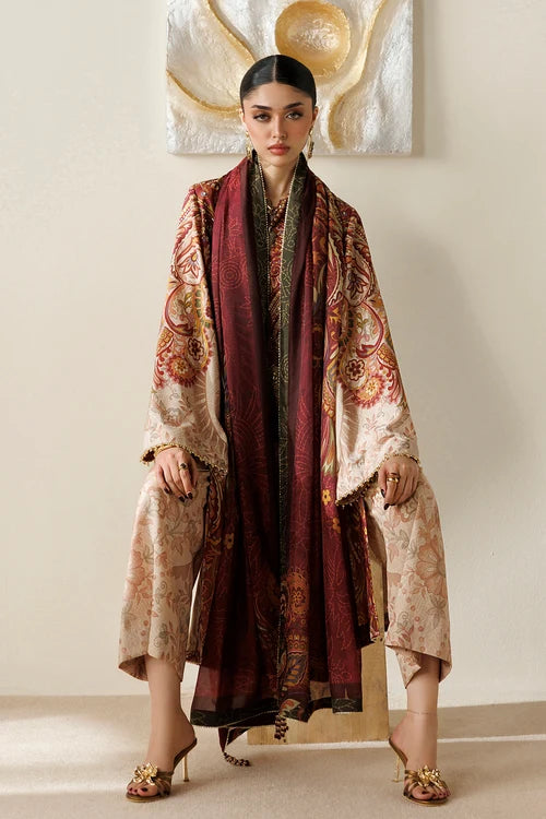 Orlina by Jazmin Unstitched Printed Rawsilk 3 Piece Suit JZ26UO OR26-D08 - Festive Collection