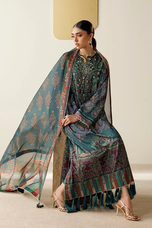 Orlina by Jazmin Unstitched Printed Silk 3 Piece Suit JZ26UO OR26-D07 - Festive Collection