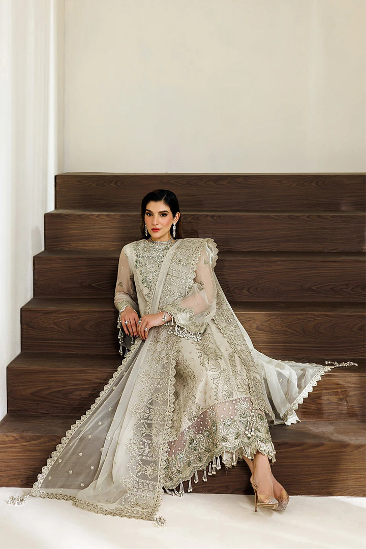 Alizeh Fashion Unstitched Embroidered Chiffon 3 Piece Suit AF26UCF AF-BHM-4074-Navya - Festive Collection