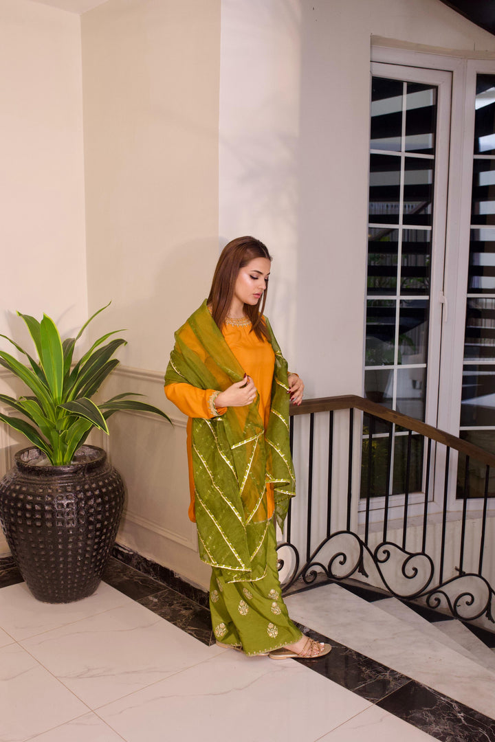 Dilkash by Reezas Women Pret 3 Piece Embroidered Raw Slik Sehar Naz - Festive Collection