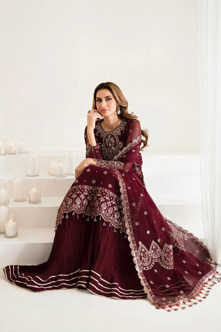 Alizeh Fashion Unstitched Embroidered Chiffon 3 Piece Suit AF26UCF AF-HM-4009-Meadow - Festive Collection