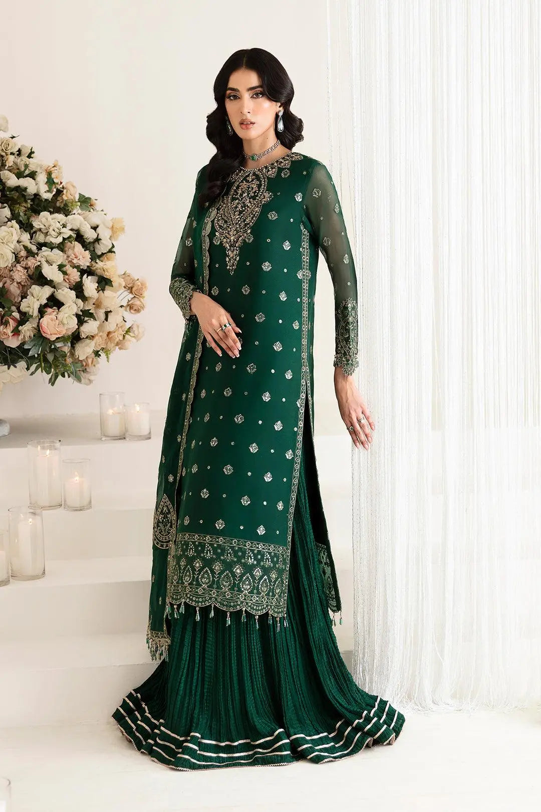 Alizeh Fashion Unstitched Embroidered Chiffon 3 Piece Suit AF26UCF AF-HM-4010-Stella - Festive Collection