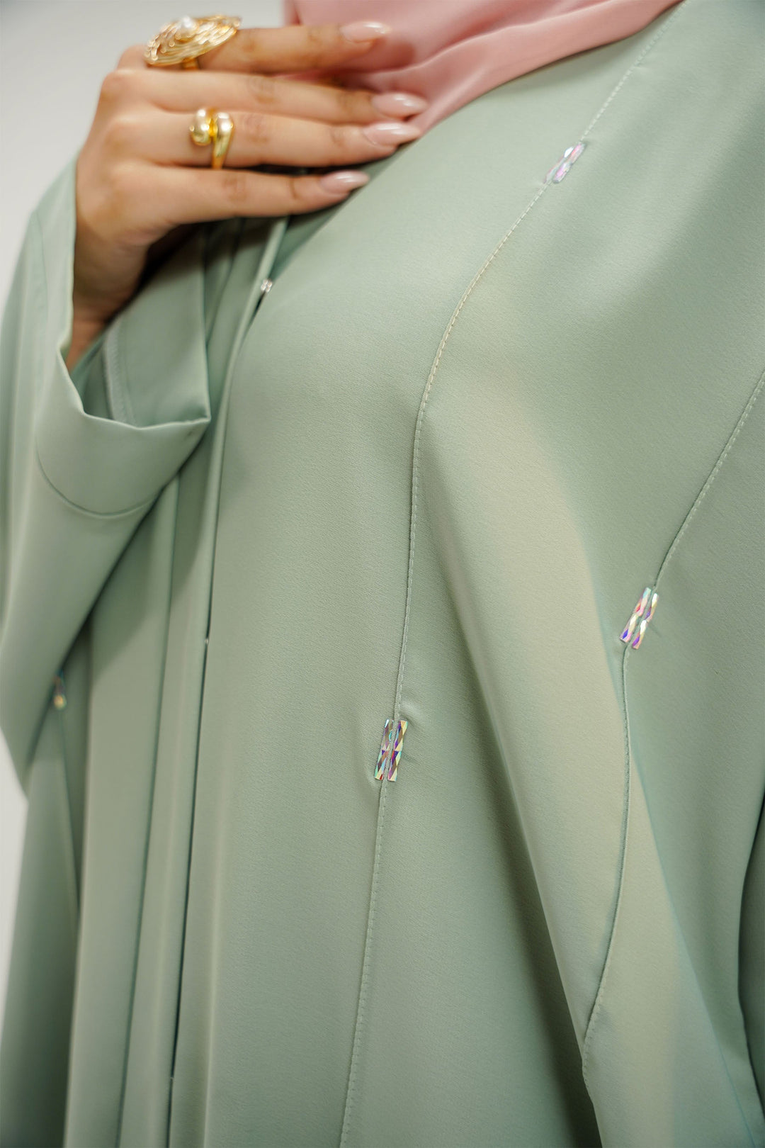 Divinely Crafted Abaya Casual Crepe 1 Piece Maya Abaya | Buttoned Up