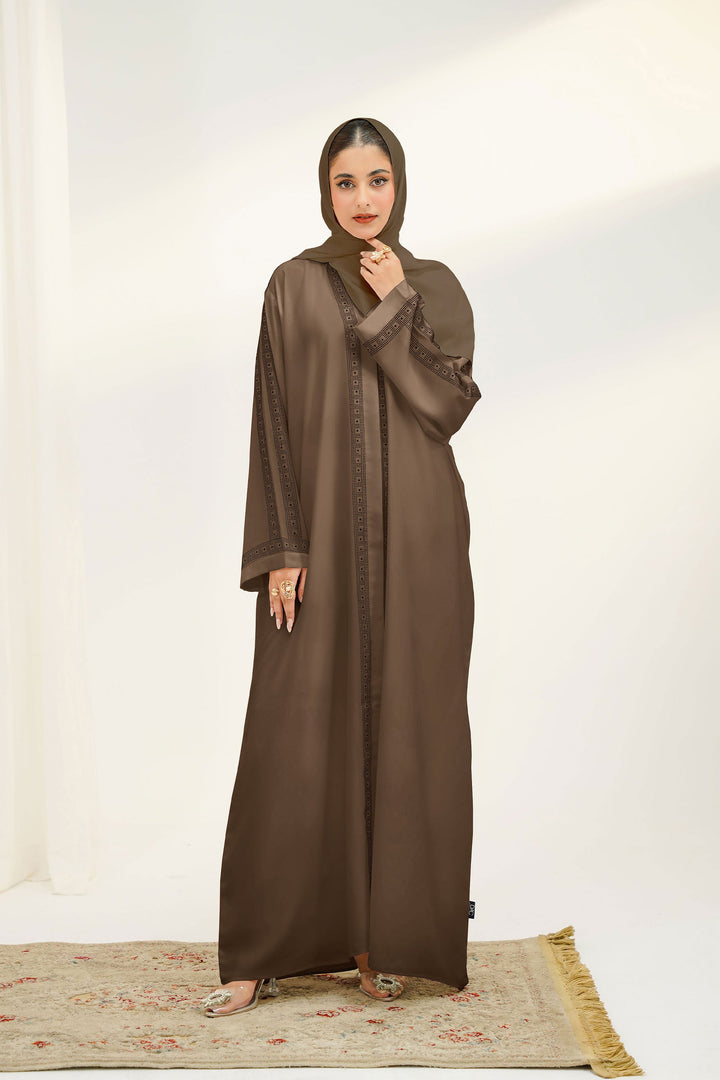 Divinely Crafted Abaya Casual Crepe 1 Piece Ramlah Abaya | Buttoned Up
