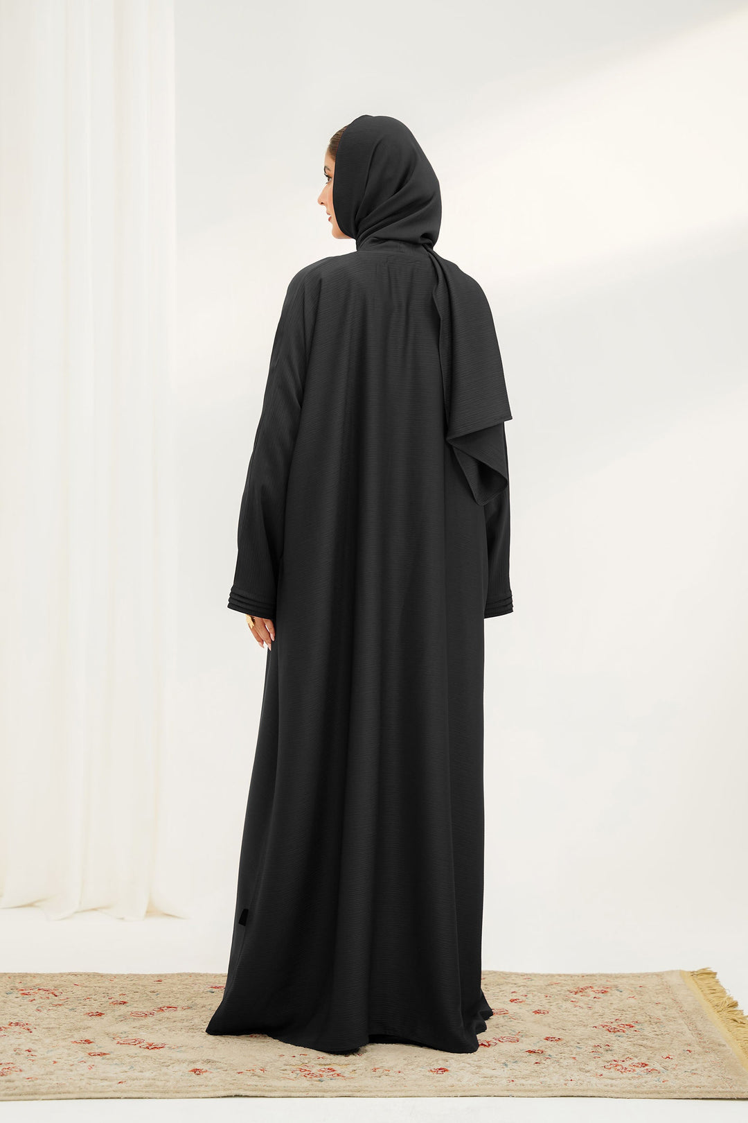 Divinely Crafted Abaya Casual Crepe 1 Piece Layl Abaya | Solid