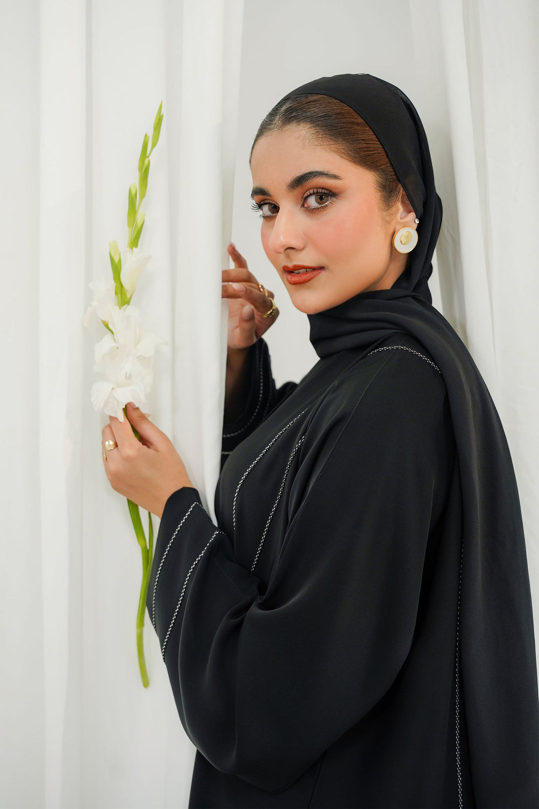 Divinely Crafted Abaya Casual Crepe 1 Piece Aria Abaya | Buttoned Up