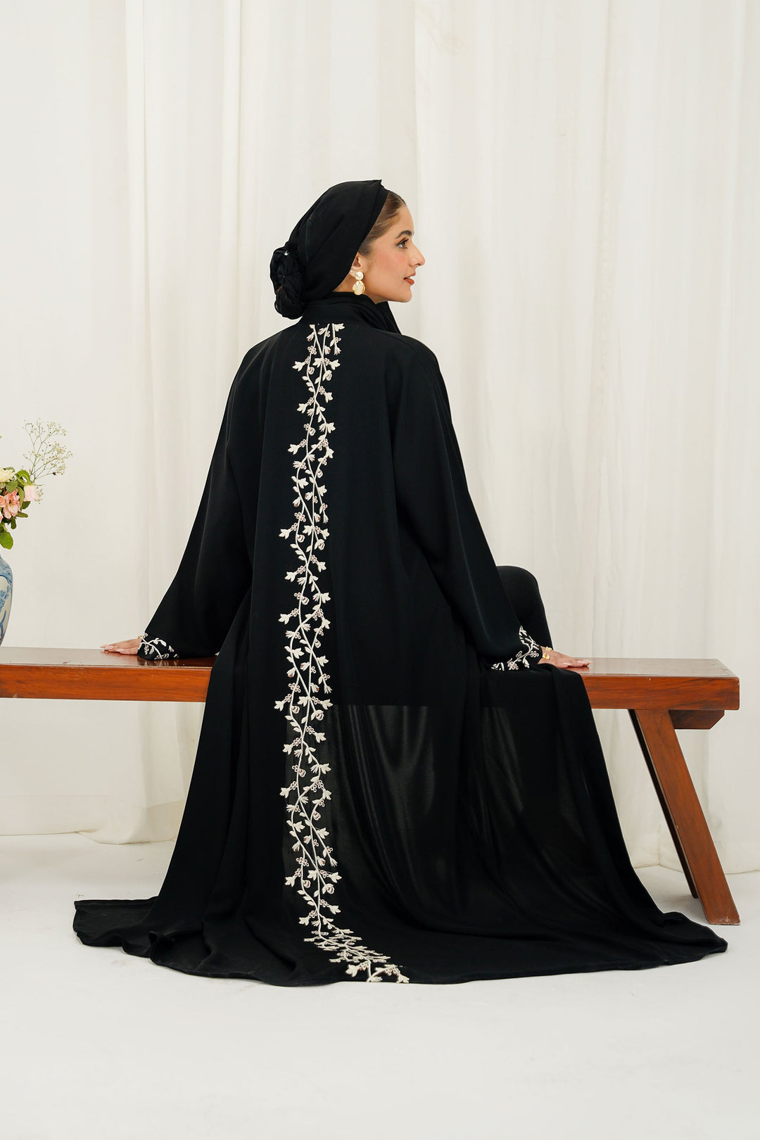 Divinely Crafted Abaya Casual Crepe 1 Piece Stella Abaya | Buttoned Up