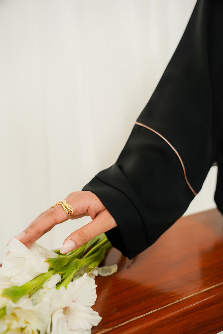 Divinely Crafted Abaya Casual Crepe 1 Piece Livia Abaya | Buttoned Up