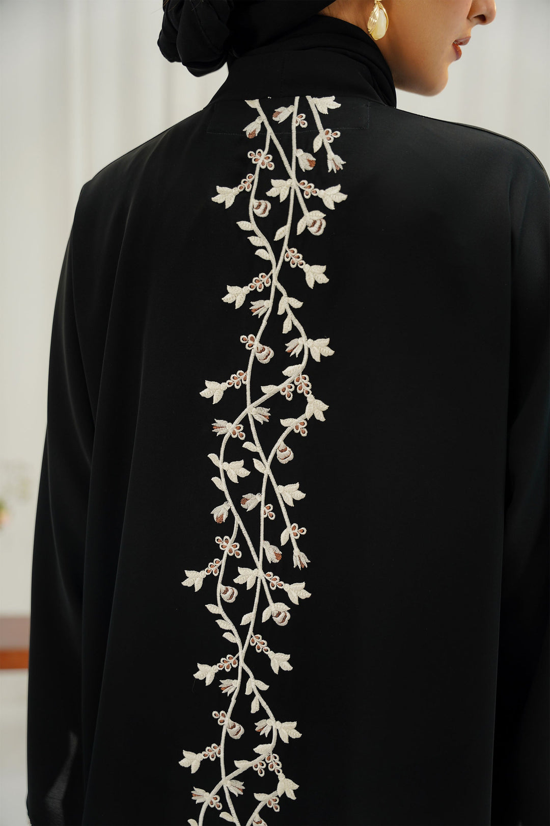 Divinely Crafted Abaya Casual Crepe 1 Piece Stella Abaya | Buttoned Up