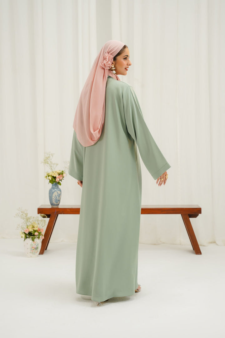 Divinely Crafted Abaya Casual Crepe 1 Piece Maya Abaya | Buttoned Up