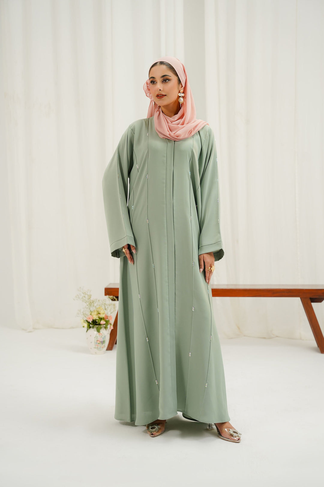 Divinely Crafted Abaya Casual Crepe 1 Piece Maya Abaya | Buttoned Up