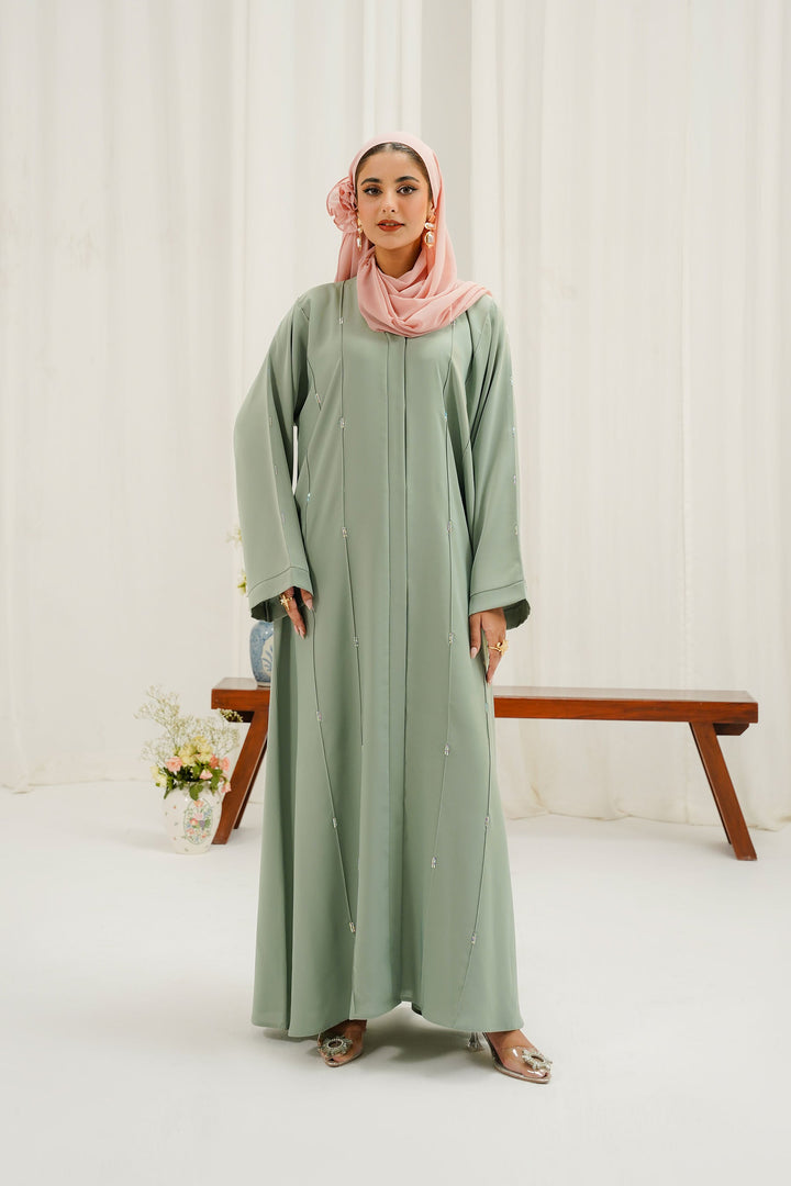 Divinely Crafted Abaya Casual Crepe 1 Piece Maya Abaya | Buttoned Up