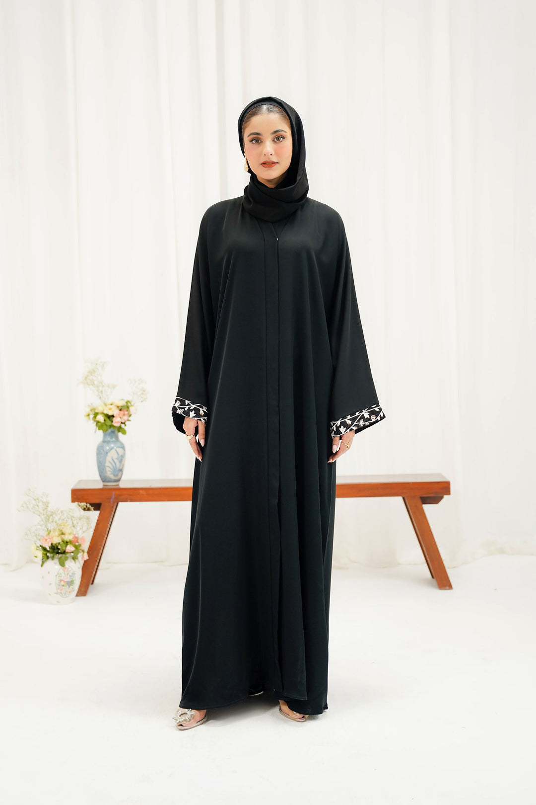 Divinely Crafted Abaya Casual Crepe 1 Piece Stella Abaya | Buttoned Up