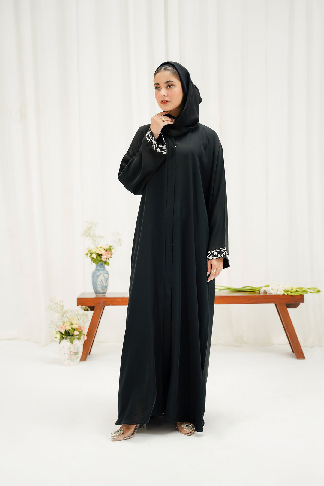 Divinely Crafted Abaya Casual Crepe 1 Piece Stella Abaya | Buttoned Up